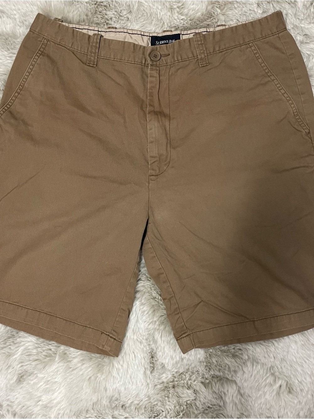 St. John's Bay Men's Brown Cotton Twill Chino Shorts